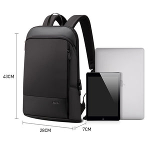 Slim Laptop Backpack Men 15.6 inch Office Work Men Backpack Business Bag Unisex Black Ultralight Backpack Thin Back Pack