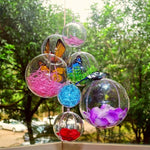 10pcs Christmas Tress Decorations Ball Transparent Open Plastic Clear Bauble Ornament Gift Present Box Decoration