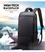 Slim Laptop Backpack Men 15.6 inch Office Work Men Backpack Business Bag Unisex Black Ultralight Backpack Thin Back Pack