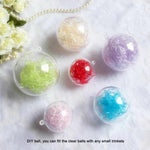 10pcs Christmas Tress Decorations Ball Transparent Open Plastic Clear Bauble Ornament Gift Present Box Decoration