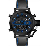 MEGALITH Fashion Men's Sport Quartz Watch Men Multifunction Waterproof Luminous Wristwatch Men Dual Dispay Clock Horloges Mannen