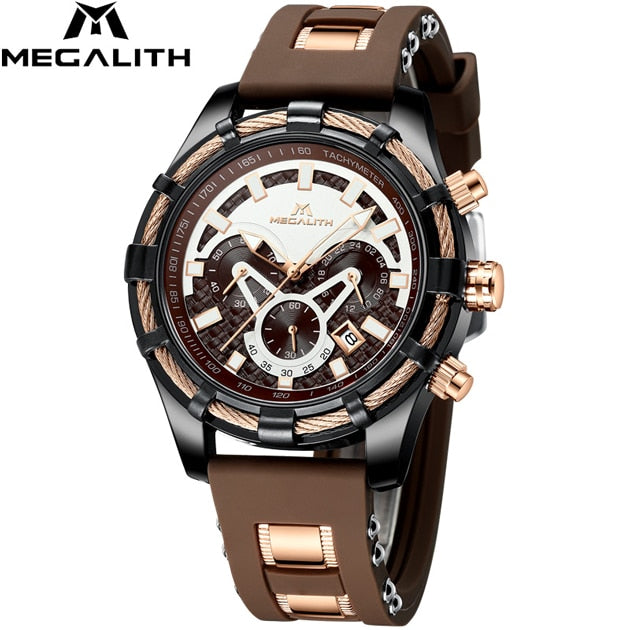 MEGALITH Men Watches Top Brand Luxury Luminous Display Waterproof