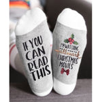 1Pair Creative Hallmark Movies Soft Socks Christmas Letters Printed Women Winter Warm Socks Gifts