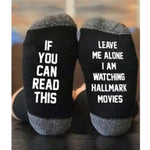 1Pair Creative Hallmark Movies Soft Socks Christmas Letters Printed Women Winter Warm Socks Gifts