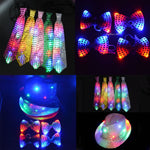 Woman Men Kids LED Blinking Sequin Jazz Hat Cap Bow Tie Performance Props Glow Party Birthday Halloween Christmas Decorations