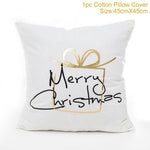 45x45cm Cotton Linen Merry Christmas Cover Cushion Christmas Decor for Home