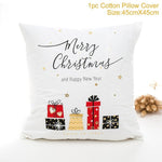 45x45cm Cotton Linen Merry Christmas Cover Cushion Christmas Decor for Home