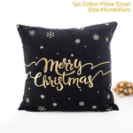 45x45cm Cotton Linen Merry Christmas Cover Cushion Christmas Decor for Home