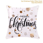 45x45cm Cotton Linen Merry Christmas Cover Cushion Christmas Decor for Home