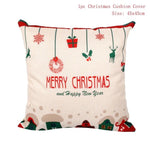 45x45cm Cotton Linen Merry Christmas Cover Cushion Christmas Decor for Home