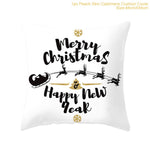 45x45cm Cotton Linen Merry Christmas Cover Cushion Christmas Decor for Home