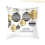 45x45cm Cotton Linen Merry Christmas Cover Cushion Christmas Decor for Home