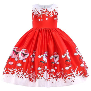 Christmas Dress Costume Princess Girl's New Year Party Dresses Children Kids Clothing