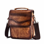 Quality Original Leather Male Casual Shoulder Messenger bag Cowhide Fashion Cross-body Bag 8" Pad Tote Mochila Satchel bag 144