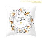 45x45cm Cotton Linen Merry Christmas Cover Cushion Christmas Decor for Home