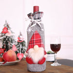 Christmas Decorations for Home Santa Claus Wine Bottle Cover Bag Snowman Stocking Gift Holders Xmas Decor New Year