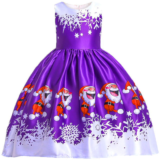 Christmas Dress Costume Princess Girl's New Year Party Dresses Children Kids Clothing