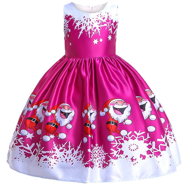 Christmas Dress Costume Princess Girl's New Year Party Dresses Children Kids Clothing