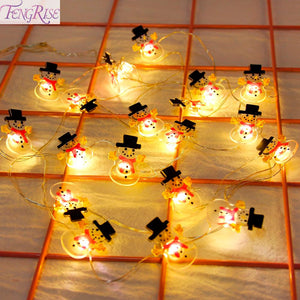 Snowman Christmas Tree LED Garland String Lights Christmas Decoration For Home 2019 Christmas Ornaments Navidad Natal New Year