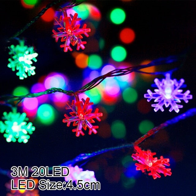 Snowman Christmas Tree LED Garland String Lights Christmas Decoration For Home 2019 Christmas Ornaments Navidad Natal New Year