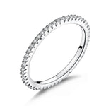 WOSTU Hot Sale 925  Sterling Silver Rings For Women European Original Wedding Fashion Brand Ring Jewelry Gift