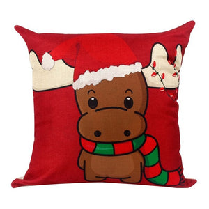 Merry Christmas Decoration For Home Santa Claus Reindeer Pillow Case Christmas