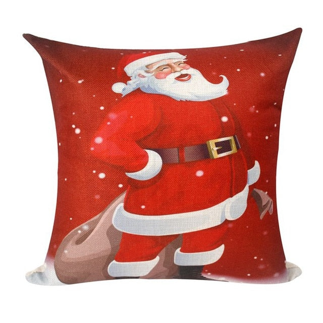 Merry Christmas Decoration For Home Santa Claus Reindeer Pillow Case Christmas