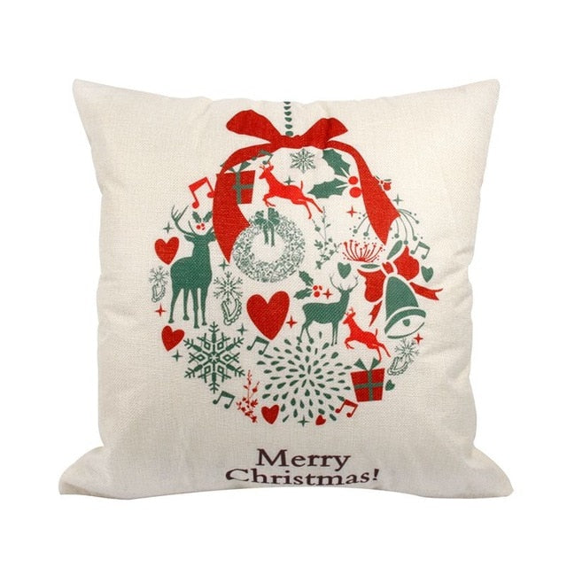 Merry Christmas Decoration For Home Santa Claus Reindeer Pillow Case Christmas