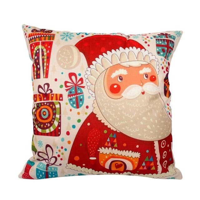 Merry Christmas Decoration For Home Santa Claus Reindeer Pillow Case Christmas