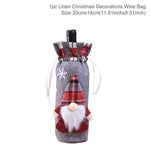 Christmas Wine Bottle Cover Christmas Decorations For Home Santa Claus Christmas Ornament Table Decor