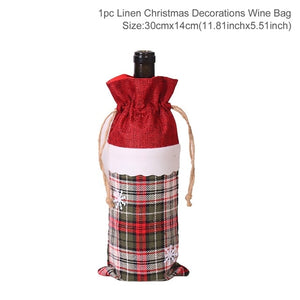 Christmas Wine Bottle Cover Christmas Decorations For Home Santa Claus Christmas Ornament Table Decor