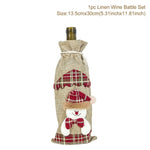 Christmas Wine Bottle Cover Christmas Decorations For Home Santa Claus Christmas Ornament Table Decor