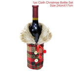 Christmas Wine Bottle Cover Christmas Decorations For Home Santa Claus Christmas Ornament Table Decor