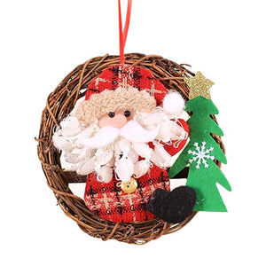 Christmas Tree Pendant Santa Door Window Hanging Ornaments Christmas Decoration Festival Gift Supplies