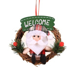 Christmas Tree Pendant Santa Door Window Hanging Ornaments Christmas Decoration Festival Gift Supplies