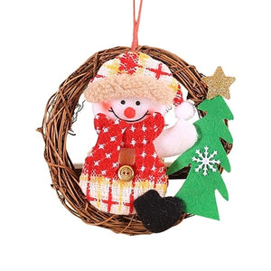 Christmas Tree Pendant Santa Door Window Hanging Ornaments Christmas Decoration Festival Gift Supplies