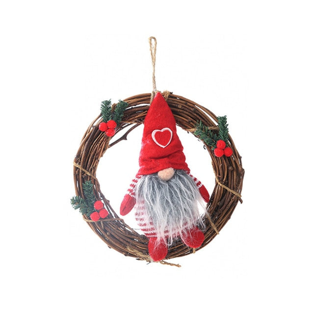 Christmas Tree Pendant Santa Door Window Hanging Ornaments Christmas Decoration Festival Gift Supplies