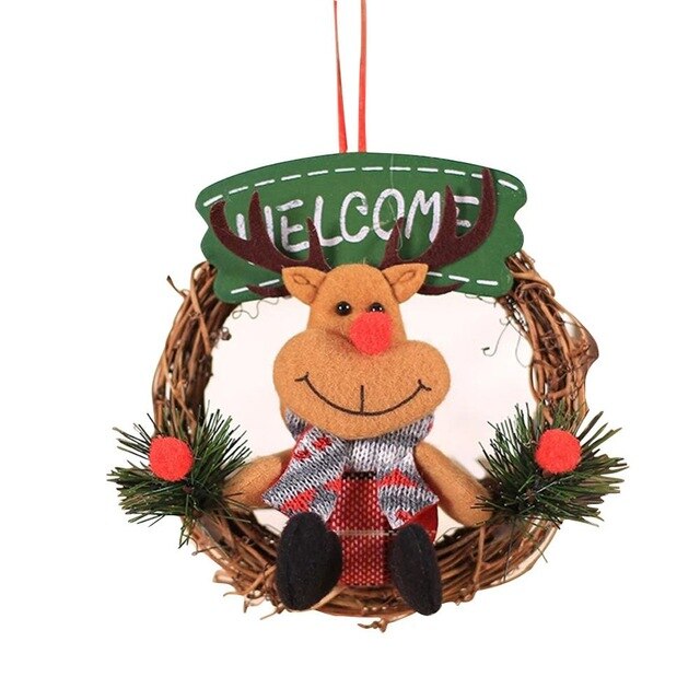 Christmas Tree Pendant Santa Door Window Hanging Ornaments Christmas Decoration Festival Gift Supplies