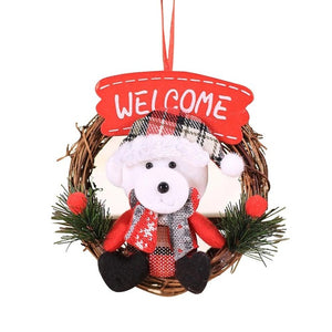 Christmas Tree Pendant Santa Door Window Hanging Ornaments Christmas Decoration Festival Gift Supplies