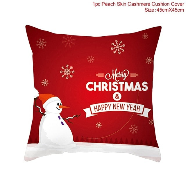 Merry Christmas Decoration For Home Santa Claus Reindeer Pillow Case Christmas