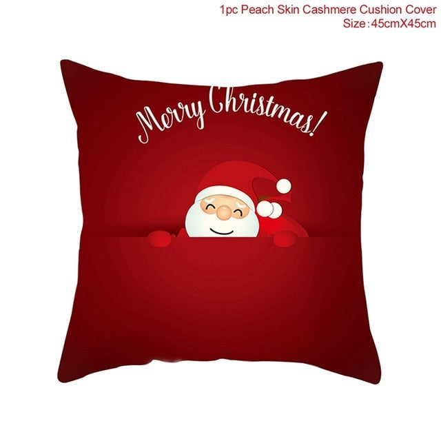 Merry Christmas Decoration For Home Santa Claus Reindeer Pillow Case Christmas