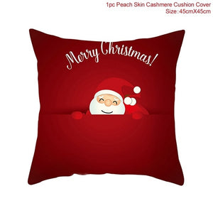 Merry Christmas Decoration For Home Santa Claus Reindeer Pillow Case Christmas