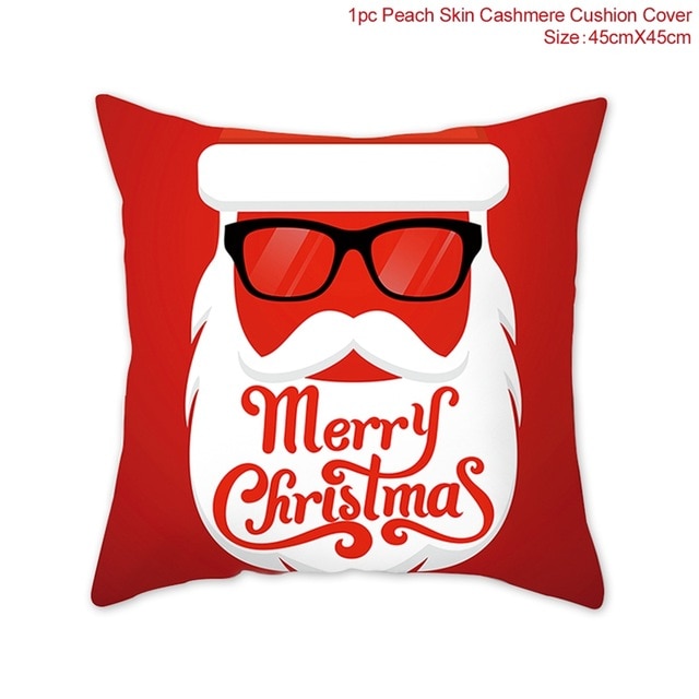 Merry Christmas Decoration For Home Santa Claus Reindeer Pillow Case Christmas