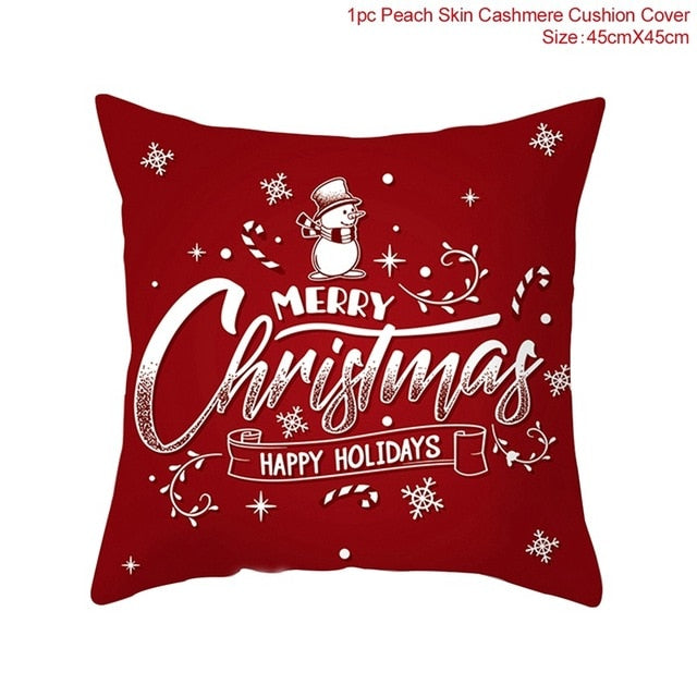 Merry Christmas Decoration For Home Santa Claus Reindeer Pillow Case Christmas