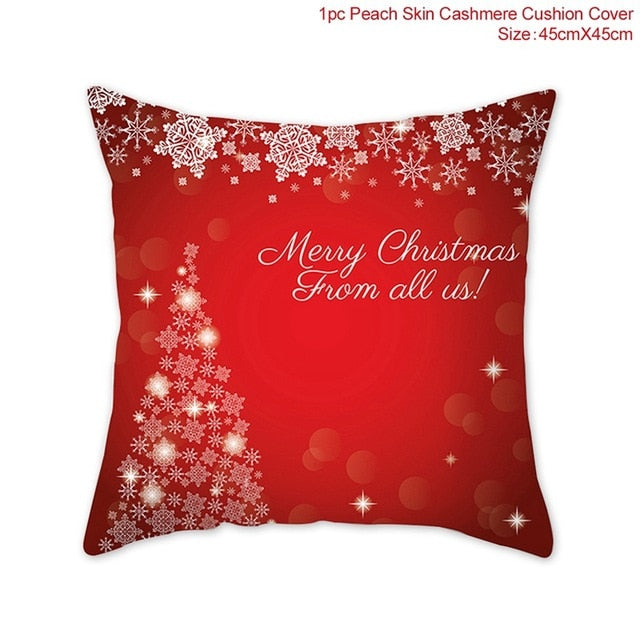 Merry Christmas Decoration For Home Santa Claus Reindeer Pillow Case Christmas