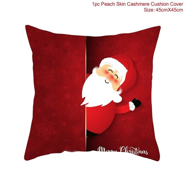 Merry Christmas Decoration For Home Santa Claus Reindeer Pillow Case Christmas