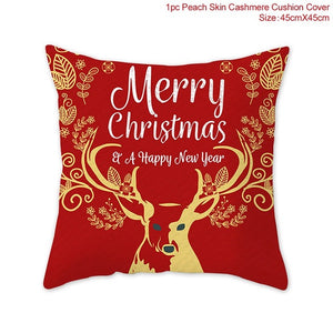 Merry Christmas Decoration For Home Santa Claus Reindeer Pillow Case Christmas