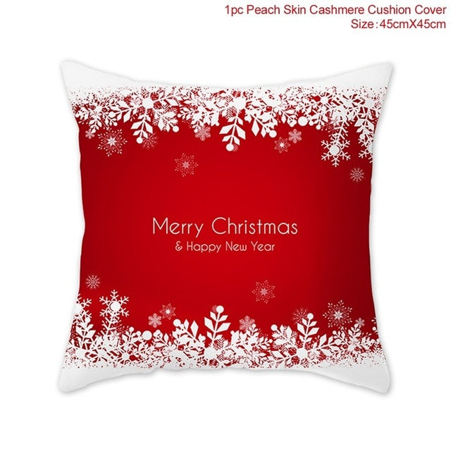 Merry Christmas Decoration For Home Santa Claus Reindeer Pillow Case Christmas