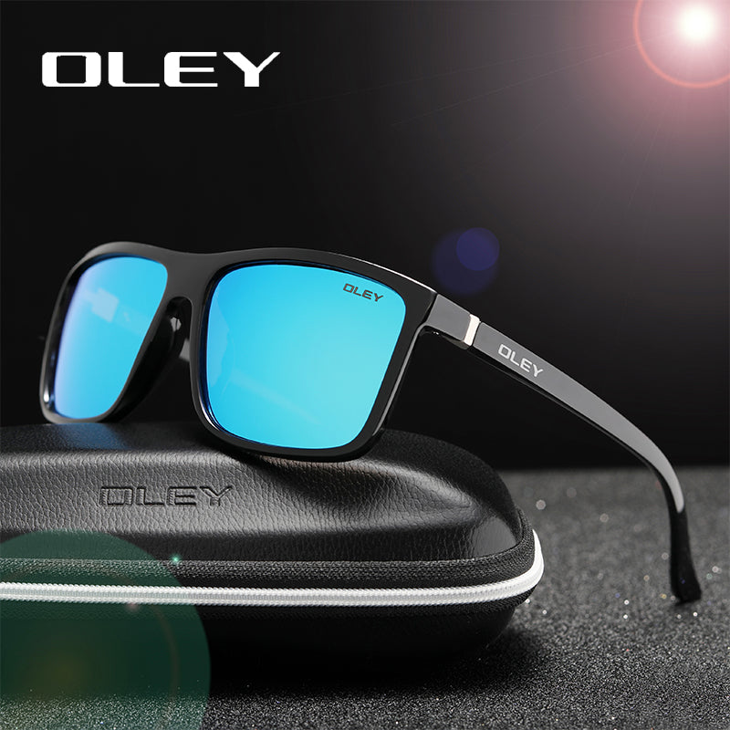 OLEY Polarized Men Sunglasses brand designer Retro Square Sun Glasses Accessories Unisex driving goggles oculos de sol Y6625