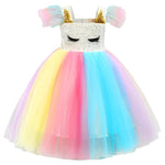 Baby Girls Unicorn Rainbow Christmas Brithday Sequin Tutu Dresses Clothes Children Kids Princess Party Little Pony Clothing